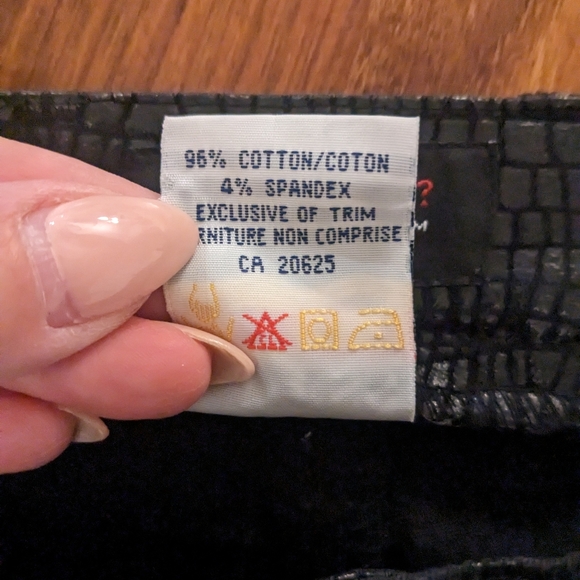 Black Guess snakeskin jeans size 28 - Picture 6 of 10